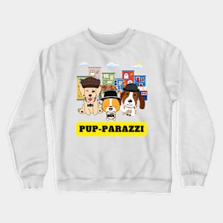 Pup-parazzi street - golden retriever corgi and beagle Crewneck Sweatshirt